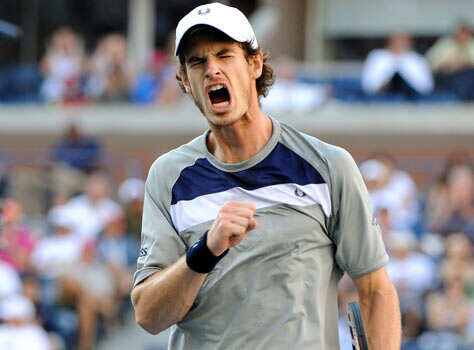Andy Murray celebrates victory